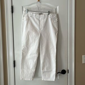 Liverpool White Cropped Stretch Jeans